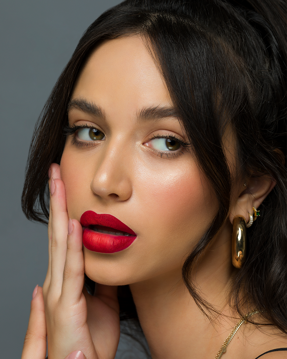 Model wearing Lip Paint