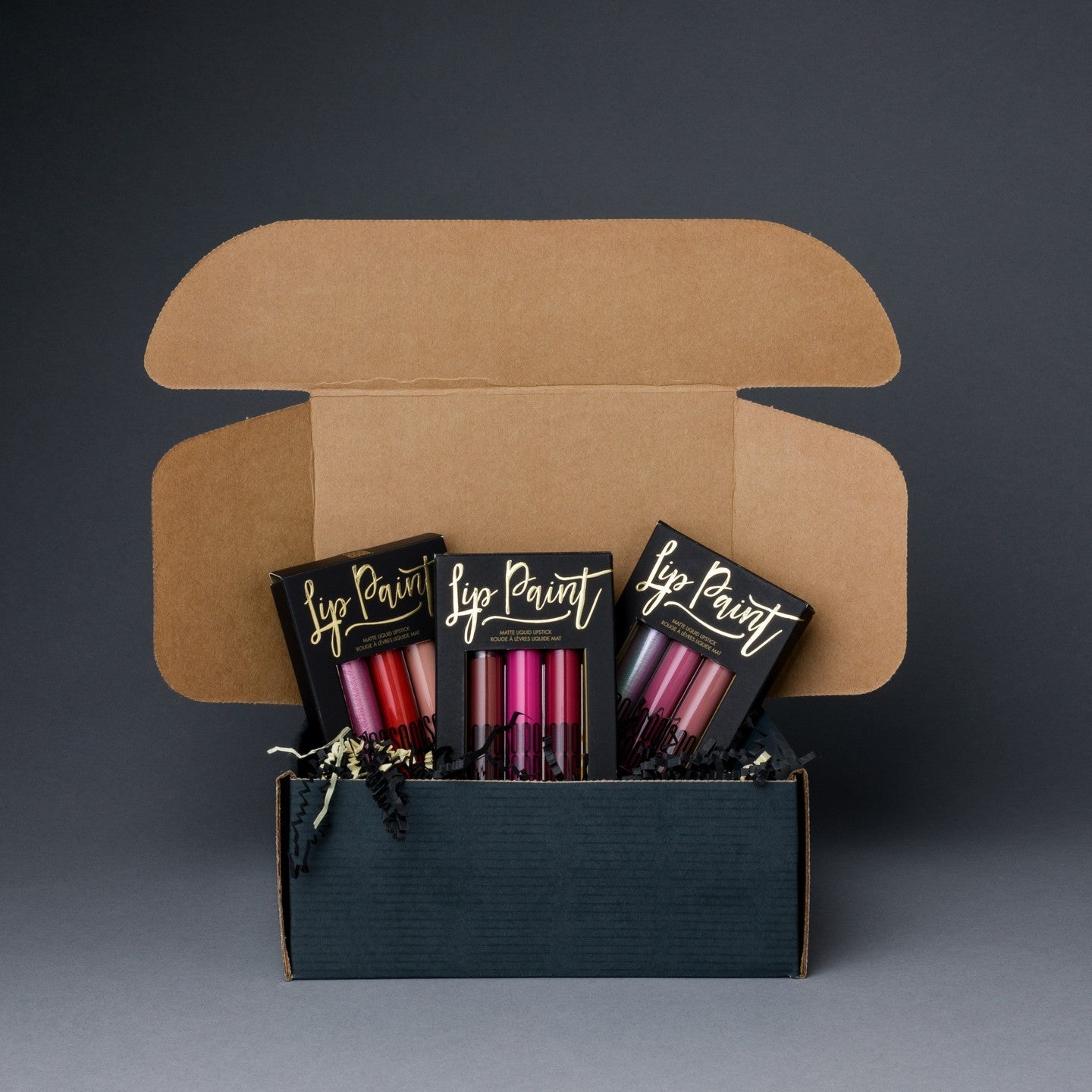 3 Lip Trios in a packaged box