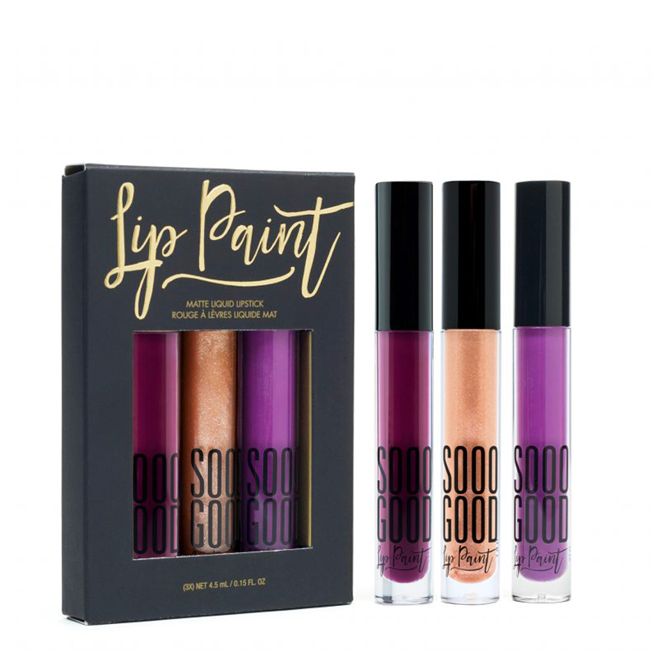 Mardis Gras lip trio set