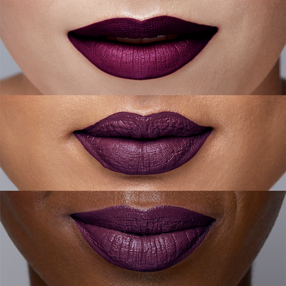 Dalton lip paint on fair, medium and dark skin 