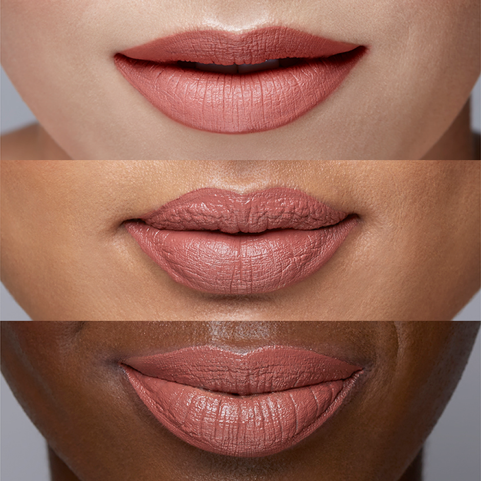 Gabe lip paint on fair, medium and dark skin 