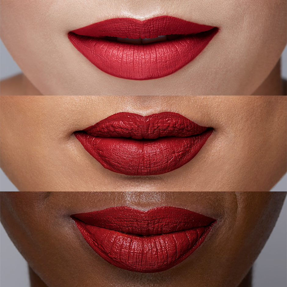 Jake lip paint on fair, medium and dark skin 