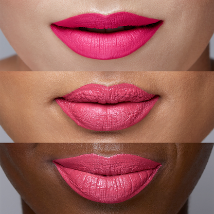 Malik lip paint on fair, medium and dark skin 