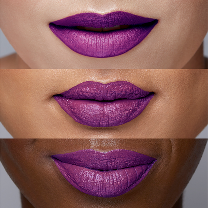 Matisse lip paint on fair, medium and dark skin 