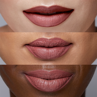 Nate lip paint on fair, medium and dark skin