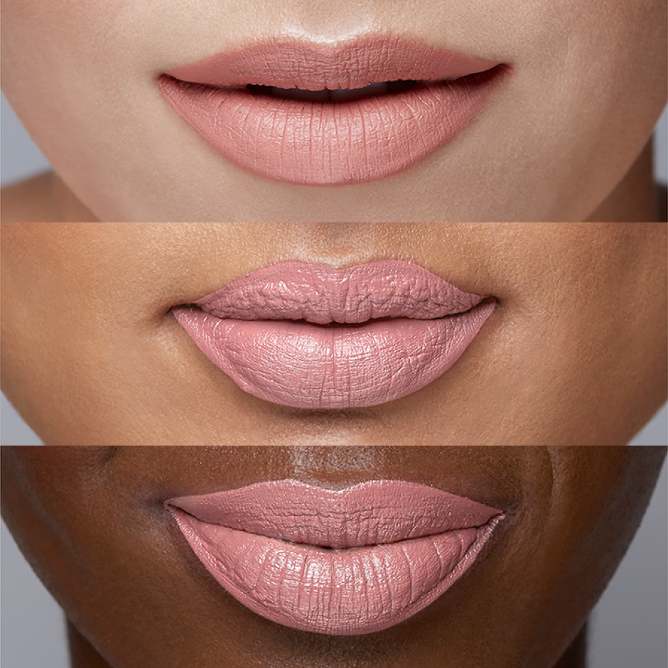 Owen lip paint on fair, medium and dark skin 