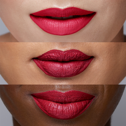 Zack lip paint on fair, medium and dark skin 